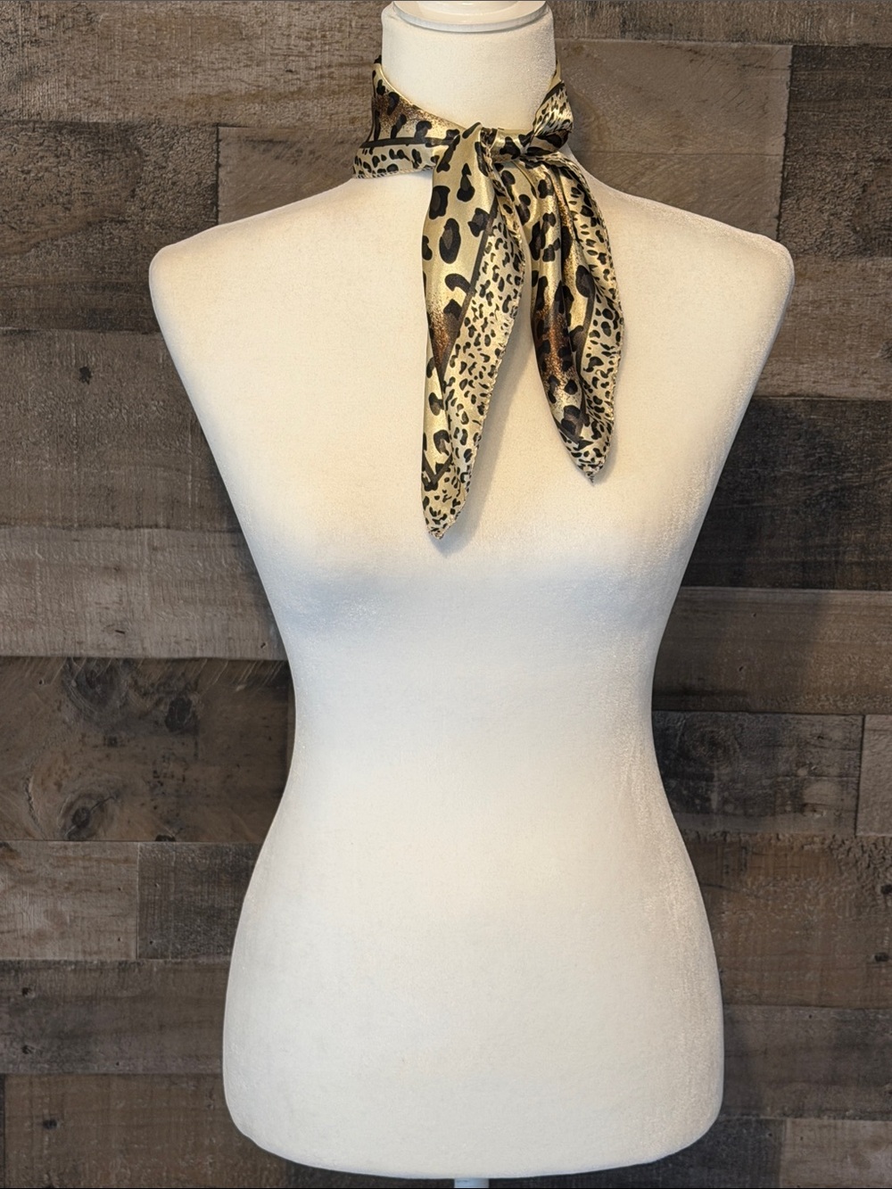 Leopard Print Square Scarf